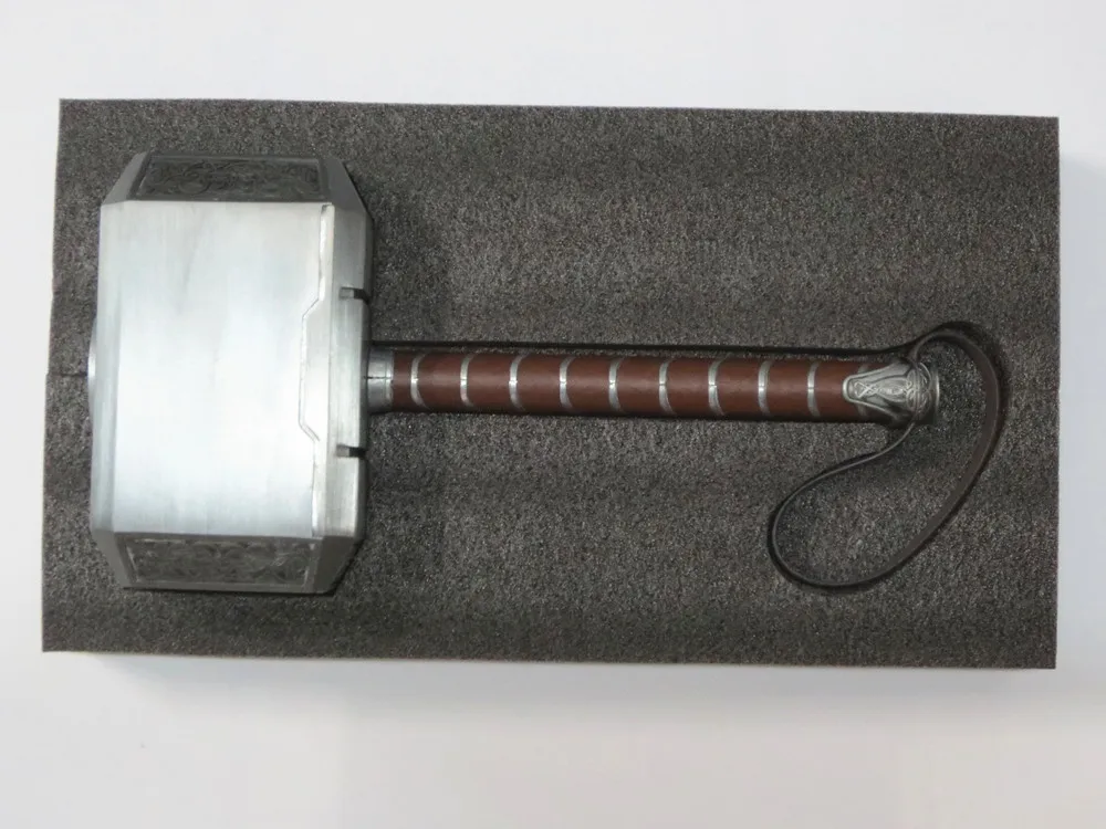 På tilbud! 1:1 skala full metal hammer mjølner replica thor brugerdefinerede cosplay hammer collection model toy < Legetøj \ Trekloeveret.dk