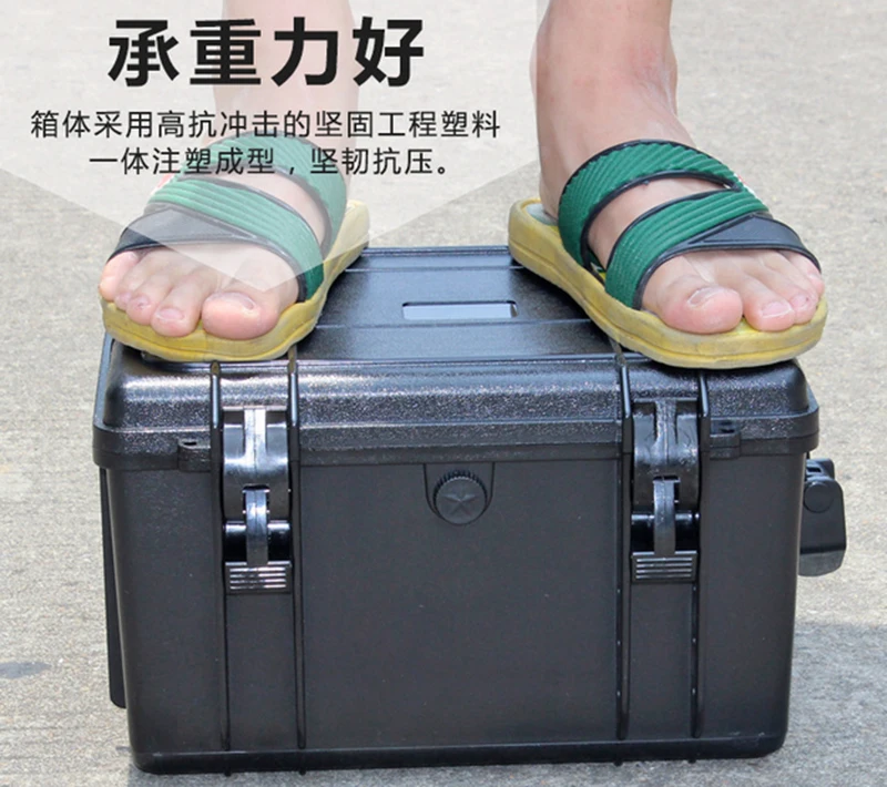 På tilbud! 350*290*207mm vandtæt værktøj værktøjskasse beskyttende kamerataske kasse slagfast kuffert med pre-cut skum < Værktøjer \ Trekloeveret.dk