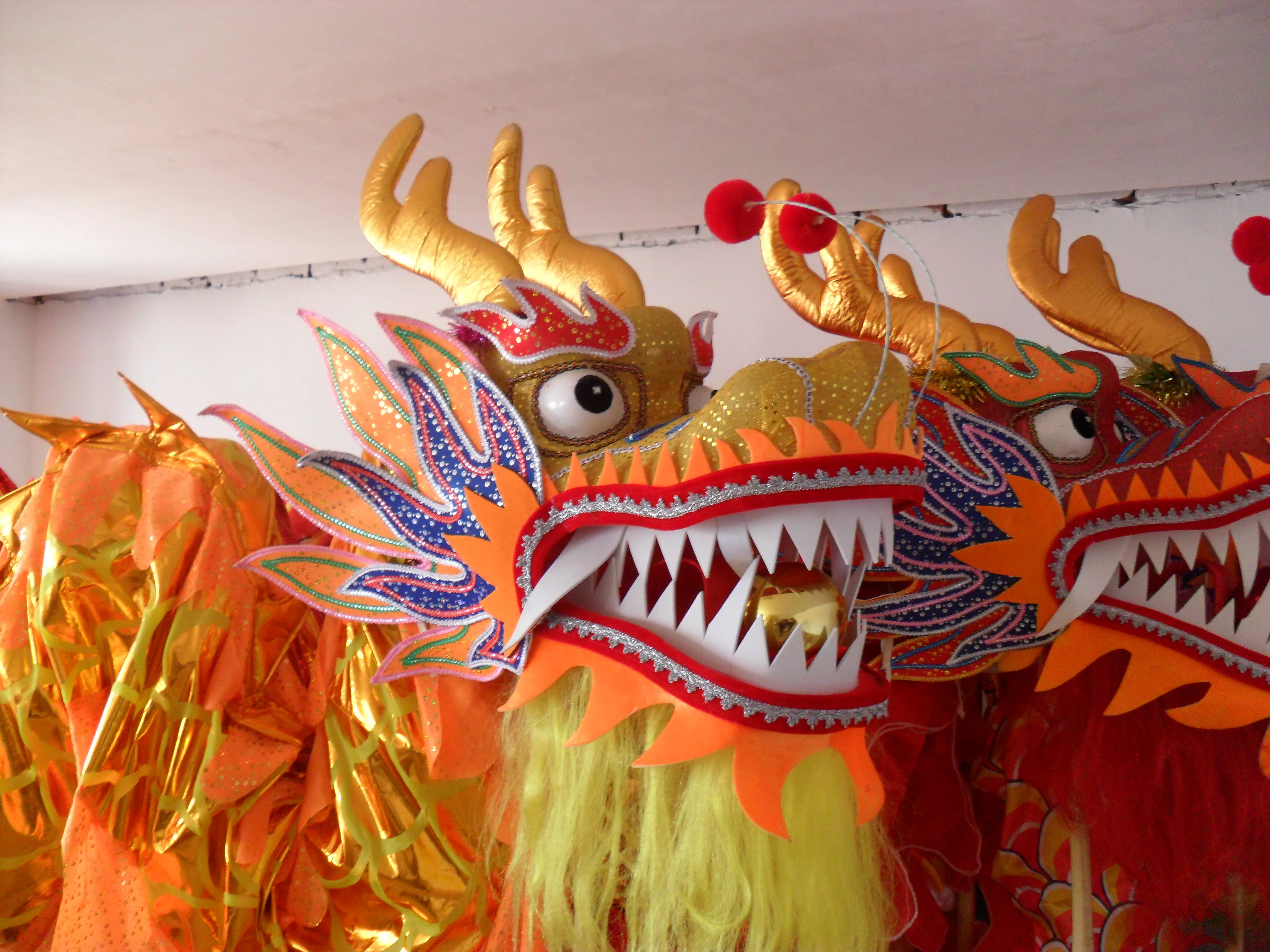 talent At dræbe en million På tilbud! 6m længde til 4 voksne forgyldt kinesiske drage dans oprindelige  dragon kinesiske folkemusik festival fest kostume < engros \ Trekloeveret.dk