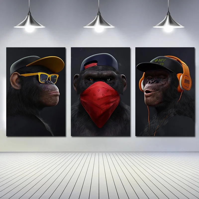 ekspertise smerte Revolutionerende På tilbud! Abstract moder hd-billede briller hovedtelefon musik gorilla  wall decor plakater udskriver væg kunst tapet lærred home decor dyr < Home  Decor \ Trekloeveret.dk