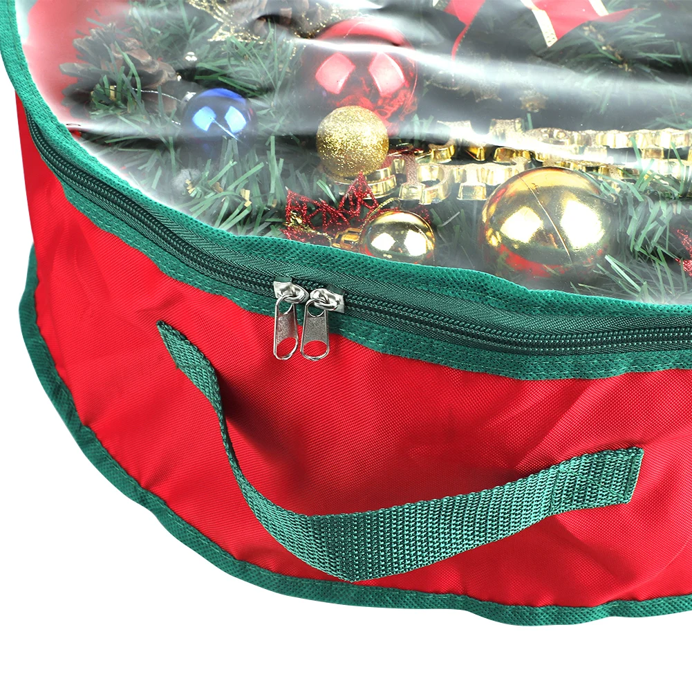 På tilbud! Foldbar taske xmas krans opbevaringspose krans taske til opbevaring af juletræ garland hjem opbevaring Home Storage & Organisation \ Trekloeveret.dk