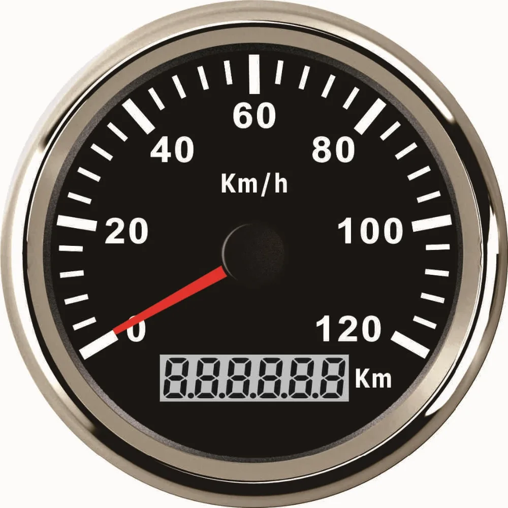 tilbud! Høj kvalitet 85mm 120kmh gps speedometer måler rustfrit for bil, lastbil, båd 12v ip67 vandtæt diy digital gauge < engros \