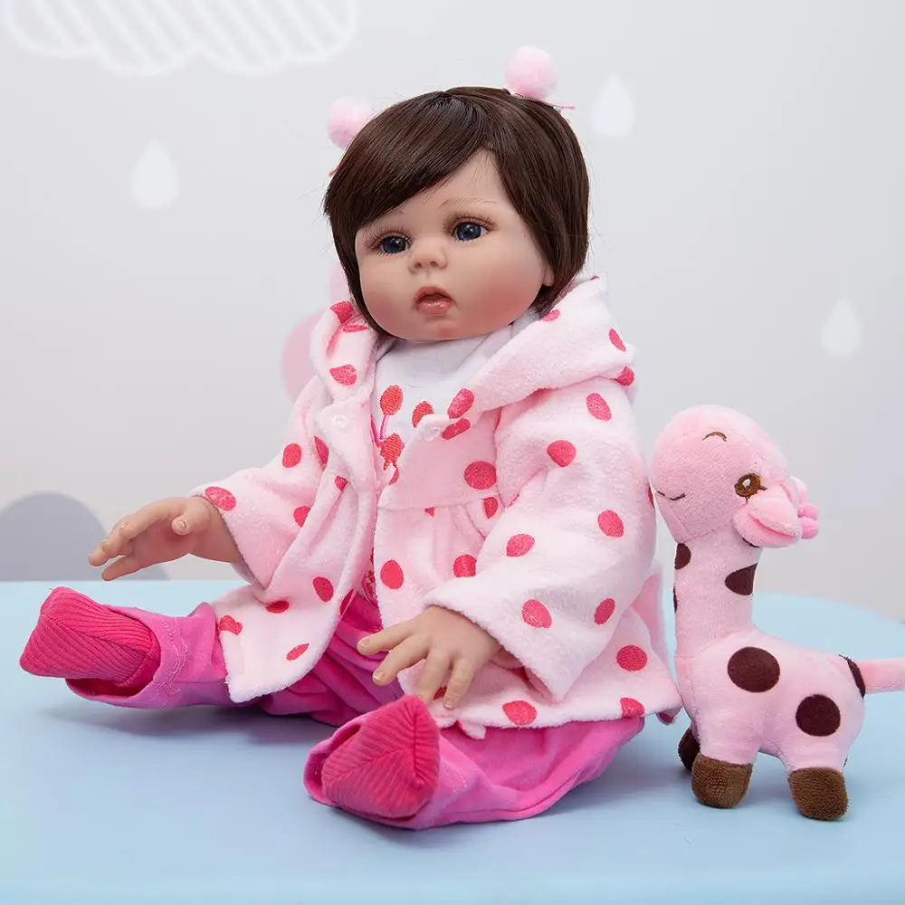 På tilbud! Keiumi 19 tommer nye vandtæt design reborn baby pige dukke vinyl body pakke godt cospaly barnet legetøj < Dukker & Bamser \ Trekloeveret.dk