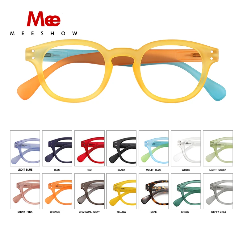 På tilbud! Meeshow 2020 nye briller til læsning farve blanding af retro europa style kvalitet mænd kvinder briller med flex lesebrillen 1513 < Kvinders \ Trekloeveret.dk