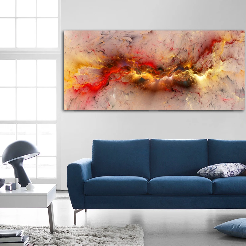Sydamerika aftale Mug På tilbud! Wangart red cloud abstract olie maleri stort landskab væggen  billede til stuen lærred moderne kunst plakat og print < Home Decor \  Trekloeveret.dk