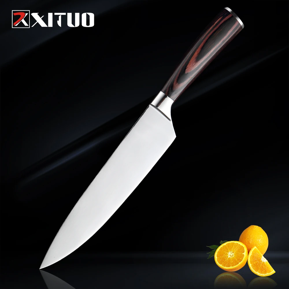 På tilbud! Xituo 3stk rustfrit stål køkken knive sæt farve håndtag brød kokkens kniv, skære skrælle kniv multi madlavning værktøj < engros \ Trekloeveret.dk