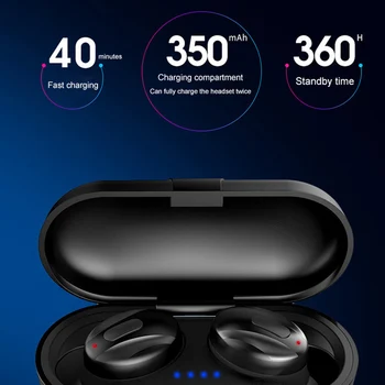 XG13 Mini TWS Trådløse Bluetooth-5.0 In-Ear Høretelefoner, Earbuds med Charge Box