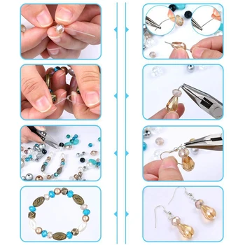 Smykker at Gøre Leverancer DIY Kit med Perler Charms Resultater Smykker Tænger Beading Wire til Halskæde Øreringe Armbånd