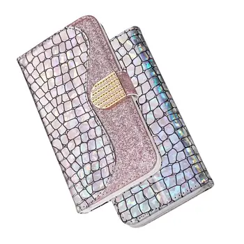 Glitter Læder taske til Apple IPhone 11 7 8 6s 6 Plus 5s SE 5 Pro XR-X XS Antal Flip Book cover til IPhone 11 Pro XR 6S Klap Cover