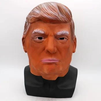 Trump Latex Dyr fuld Hoved ansigt menneskelige Maske bjergigning varm turban hovedbeklædning riding vindtæt hætte