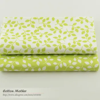 2 stykker grøn 40cmx50cm Bomuld quiltning væv tecido tida at Sy stof til patchwork billige tecidos para roupa