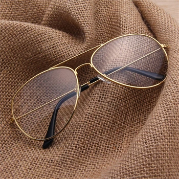 JAXIN Mode metal frame briller Kvinder brand design gennemsigtige briller atmosfæriske tendens vilde fladskærms spejl UV400oculos feminino