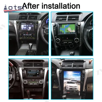 Lodret skærm 4G 128G Android 9.0 Car multimedia Afspiller Til Toyota Camry 2012-2016 GPS Audio radio båndoptager head unit