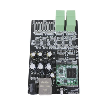 Dante Lyd PCB Board 2 I 2 Ud af Dante Converter med 12VDC Strømforsyning,RJ45 Interface og Balance Indgange,Udgange til PA-System