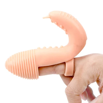 OLO Finger Vibrator Sleeve Dobbelt Vibrationer G-spot Klimaks Drilleri Vaginal Sex Legetøj til Kvinder Klitoris Stimulator Voksen Spil