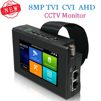 IPC1800plus 4K H265 CCTV IP-Kamera Tester 8MP AHD TVI CVI CVBS CCTV Tester Skærm med PTZ-Kontrol, Hurtig ONVIF IPC Tester POE
