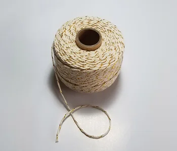 Bomuld, 100 m/rulle sejlgarn ledninger macrame rope string tråd til fest gave pack bryllup dekoration tilbehør DIY