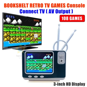 Retro Mini TV-Konsollen Håndholdte spillekonsol Video Spil til NES-Spil med 2 Trådløse Controllere 108 Forskellige Spil AV Out