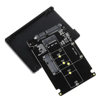 2In1 MSATA/M. 2 NGFF til SATA3-adapterkort Enclosure Box for 2.5