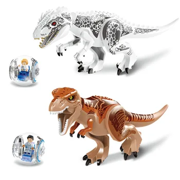 2stk/masse LELE 79151 Dinosaur verden Tal Tyrannosaurs Rex byggesten baby Legetøj