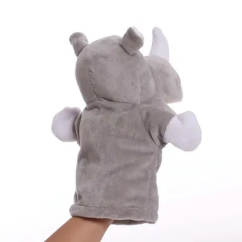 25cm Dyr hånddukke Søde Næsehorn Plys Legetøj Baby Pædagogisk hånddukker Historie, Foregive, at Spille Dukker til Børn Gaver