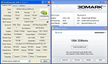 Grafikkort GeForce 6200 En-Le-skrivebordet AGP 8x interface grafik kort 6200A-Le 512MB AGP 1 stk gratis fragt