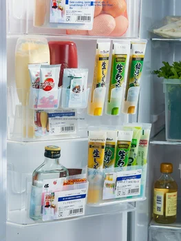 Kan hænges op, kan gøres, der er importeret fra Japan køleskab sauce taske opbevaring boks opbevaring hængende sennep sauce sp