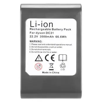 (Type A) 3000mAh Li-ion Vakuum Batteri til Dyson DC35, DC45 DC31, DC34, DC44, DC31 Dyr, DC35 Dyr,917083-01