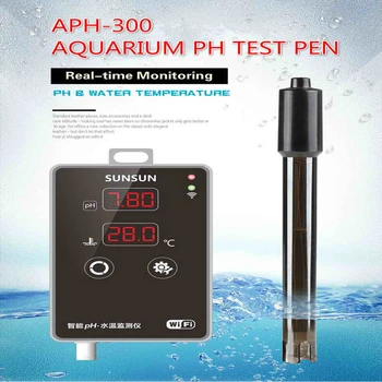 APH-300 Akvarium, Akvarium PH-Test Tester Pen Wifi Måling af PH-Værdi Meter Termometer