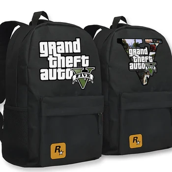 Ny Mode Grand Theft Auto Mænd Kanvas Rygsæk Til Drenge med Høj Kvalitet GTA Skole Taske Store Afslappet Rejse Skulder Tasker