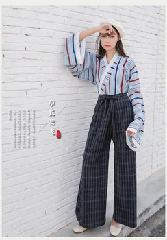 Kinesiske kvinders ny sang bukser forbedret dagligt passer trykt bredt ærme to piece suit i Kinesisk stil Kinesiske element tøj