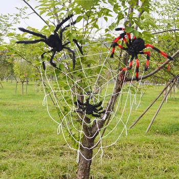 LED Halloween Spider Web Kreative Halloween Prop Belysning LED-Lys Halloween Fest DIY Dekorationer til Haunted House