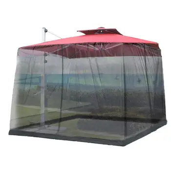 Offentlig Myggenet Gårdhave Paraply Dækker Myggenet Tv med UV-Resistent Myggenet til Udendørs Camping Gård