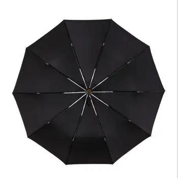 Leodauknow 125cm Folde Paraply for Mænd Style 10K Vindtæt Paraply 10 Knogle Anti-Vind