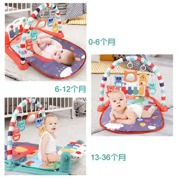 Baby Music Rack Play Mat Kid Rug Puzzle Carpet Piano Keyboard Infant Playmat Early Education Gym Crawling Game Pad Toy