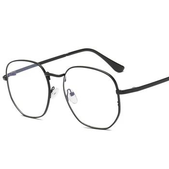 Retro Design Metal Nul Diopter-Brillerne Fornemme Runde Briller Briller Ramme Optisk Almindelig Nærsynethed Ramme Spejl Unisex