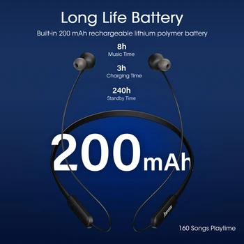 AMPCOM Bluetooth-Hovedtelefoner trådløse Bluetooth-5.0 Sports hovedtelefoner Stereo-Headset Med Ørepude Opladning Boks Til iPhone Xiaomi