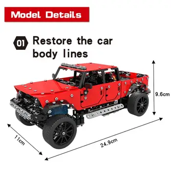 NFSTRIKE 1 sæt 1:16 Rustfrit Stål RC Off-road Køretøj byggesten DIY Lille Partikel Konstruktion af Model Toy