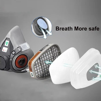 3M 6200 9-i-1 Passer til Halvdelen Facepiece Respirator Organisk Damp Åndedrætsværn Kemiske Åndedrætsværn Maske