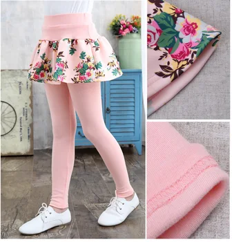 Store piger legging bomuld nederdel bukser til pige sød pink sort farve kids bukser børn mærke tøj blomst leggings 5-13Y