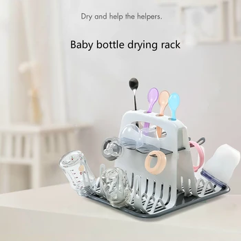 Nye Baby Flaske torrestativ Bærbare Rengøring Tørretumbler Opbevaring Holder Multi-lag Med Aftagelig drypbakke Flaske Tørretumbler Til Børn