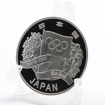 Japan 2020 Olympiske Spil Sølv med Forgyldt mønt souvenir-erindringsmønter gave Tokoy Med box