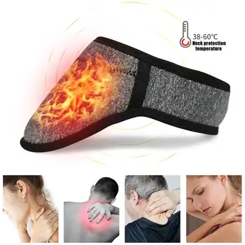 El-USB-Varme Infrarød halshvirvel Ryg Bælte Varm Komprimere Massage Hals Tandbøjle