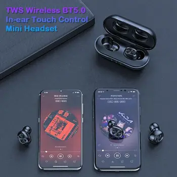 VODOOL B5 TWS Trådløse Bluetooth-5.0 Mini Touch Kontrol Sport Hovedtelefoner In-ear Stereo Øretelefoner, hovedtelefoner med Opladning Tilfælde Newst