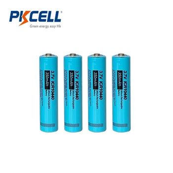 8STK PKCELL ICR 10.440 AAA Genopladelige Li-ion-Batteri 3,7 V 350mAh Og batteri oplader til 1-4PC AA/AAA 18650 batterier af 3,7 V