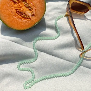 Multifunktionelle Minimalistisk Søde Jelly Perler Briller Kæder For Kvinder Der Rejser Solbriller Kæde Ansigtsmaske Holder-Kæde