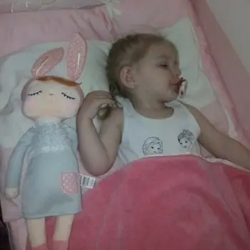 Fyld Metoo Plys Sovende Pige Kanin Baby Dukke Med Blød Søde Mode Toy Xmas Gave