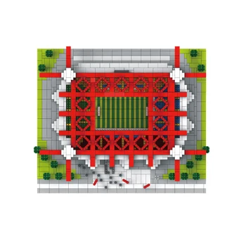 2019 Internationale AC Milan Fodbold Club, San Siro Meazza Stadion 3D-Model Mini Diamon byggesten Legetøj Samling