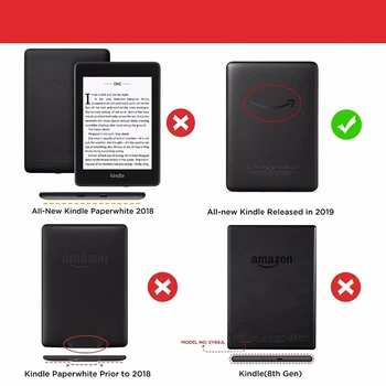 TPU Smart Blød taske til Alle-Nye Kindle (10 Gen,2019 Release) Vandtæt Cover Auto Sleep/Wake for grundlæggende Kindle 2019 Ereader