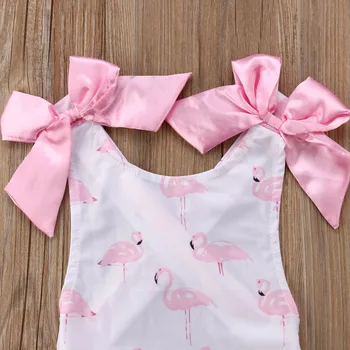0-5Y Toddler Baby Børn Piger Badetøj Flamingo Udskrive Et Stykke Bikini Tankini Børn Swimsuit Badetøj купальники детские